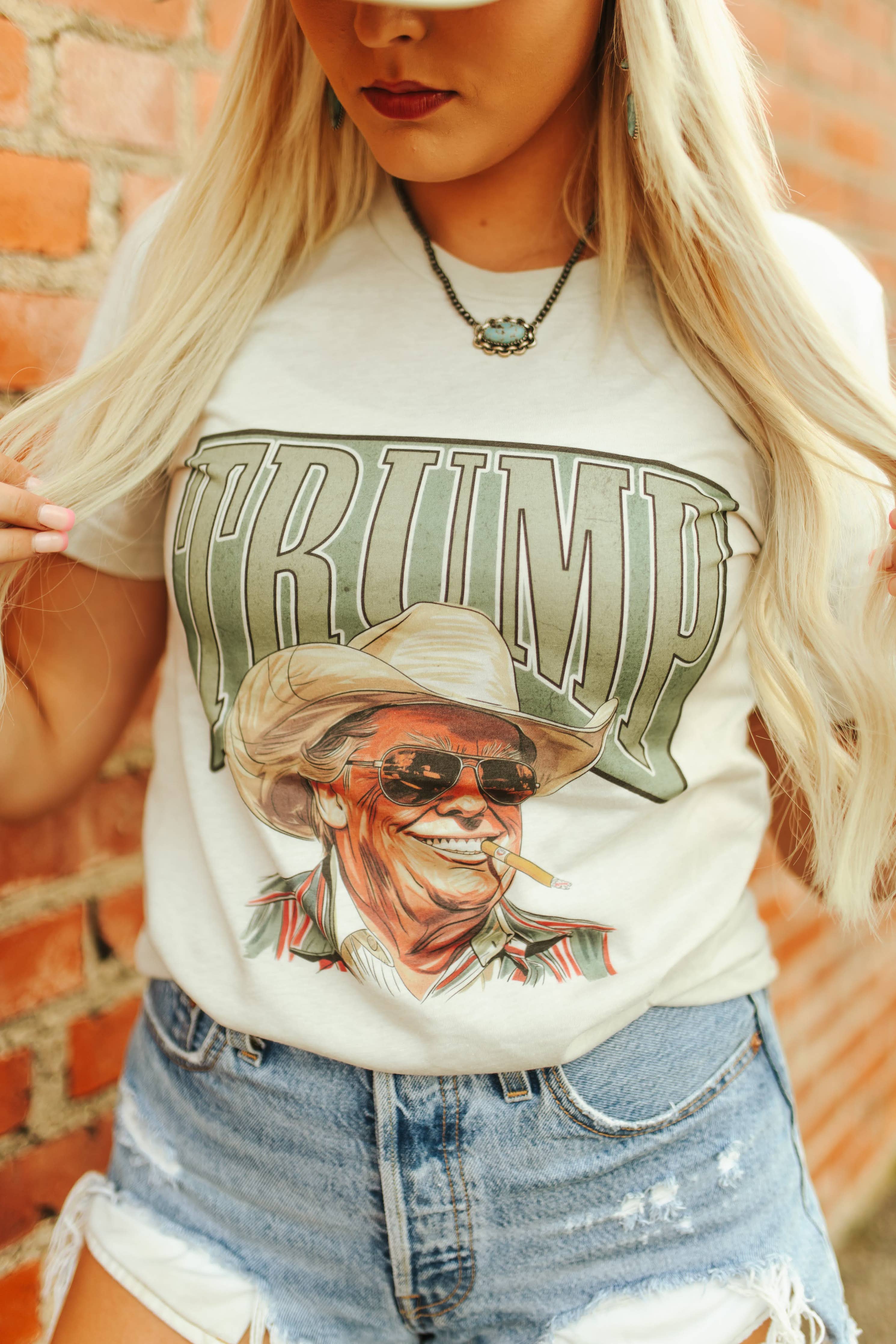 Cowboy Trump Graphic Tee: L