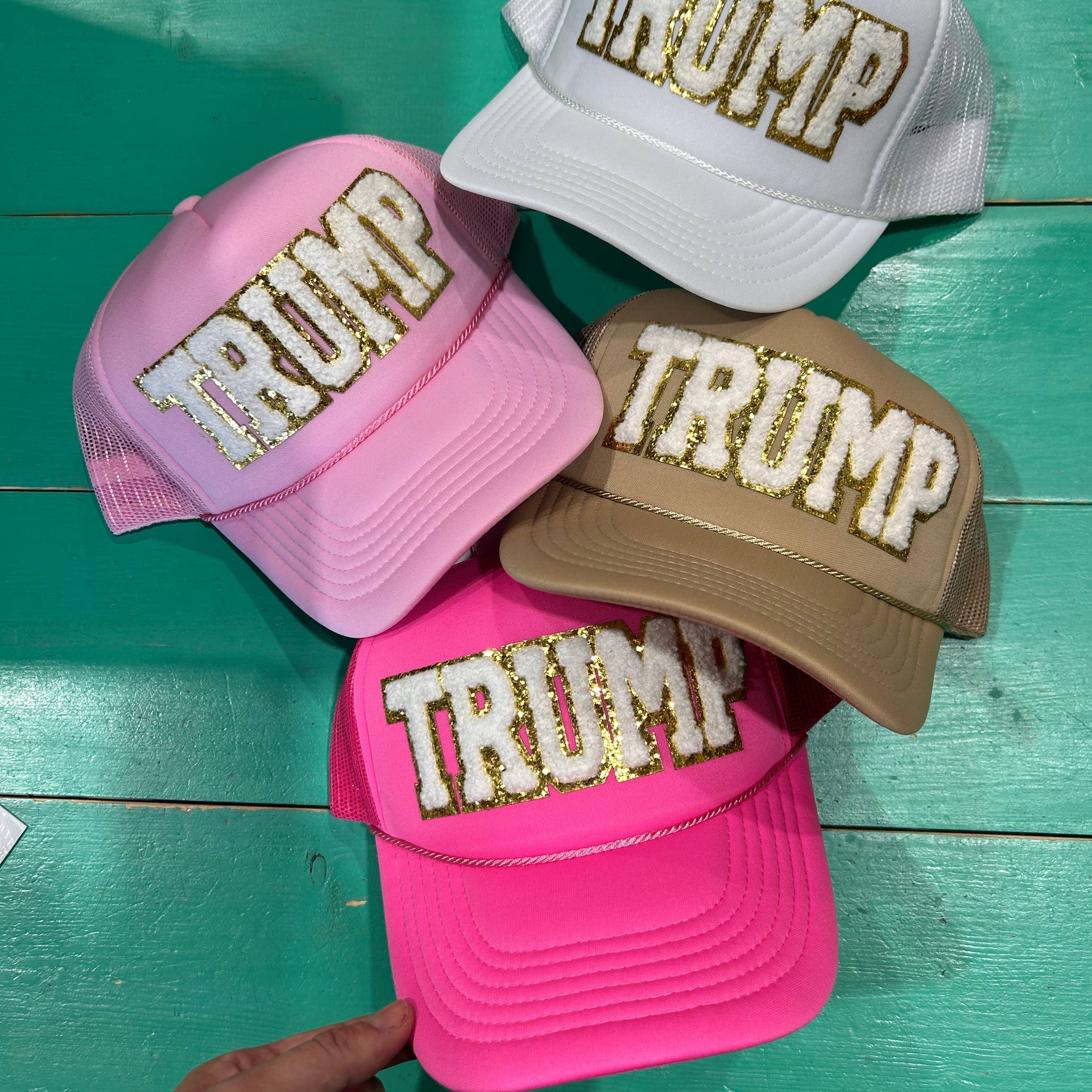 Trump Chenille Trucker | MAGA | Election Caps | USA: Structured Trucker