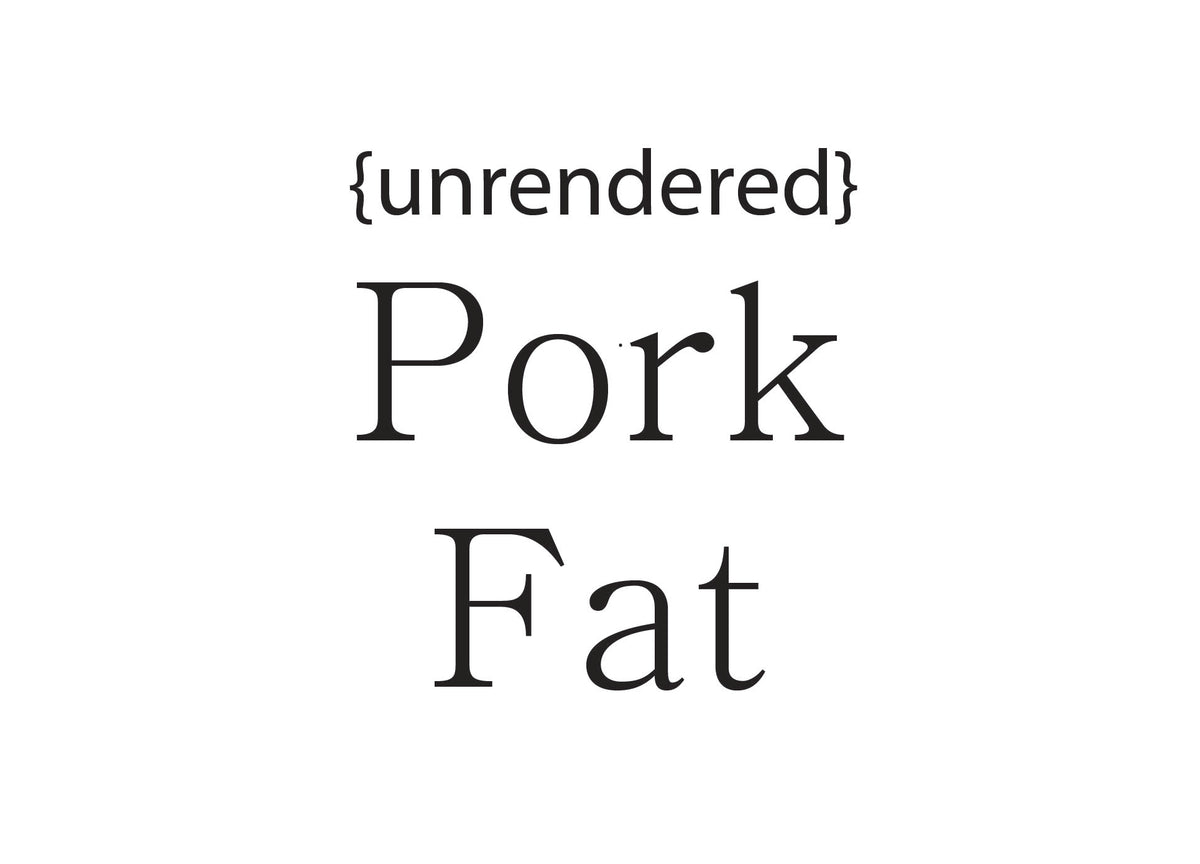 Unrendered Pork Fat – KCK Farms