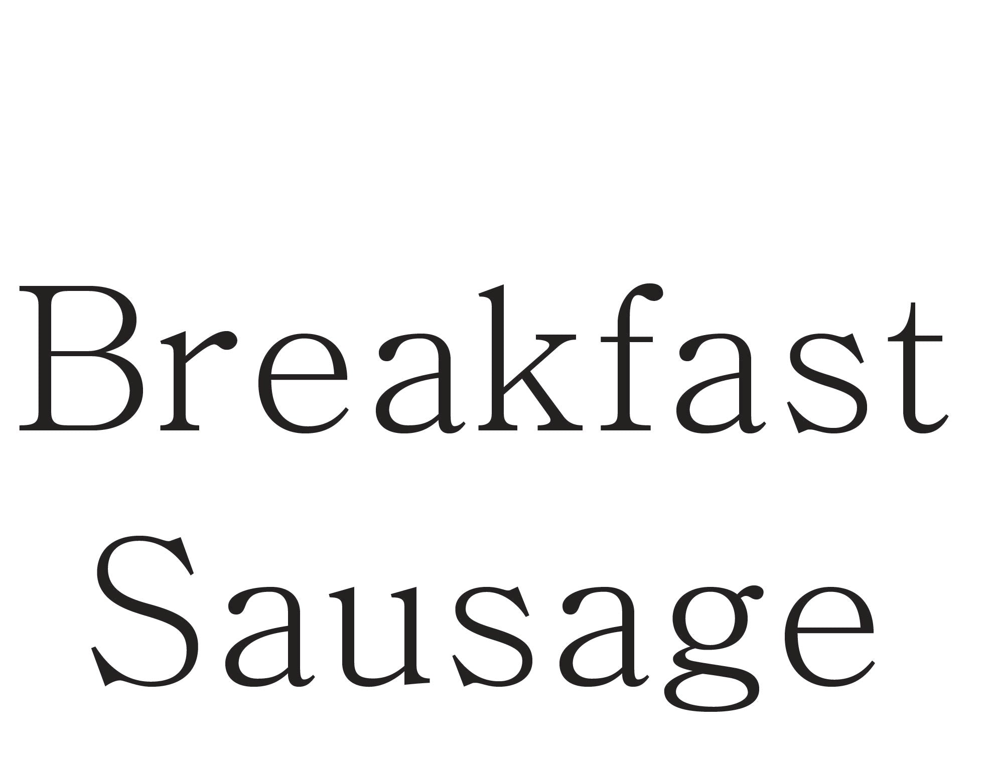Pork Breakfast Sausage
